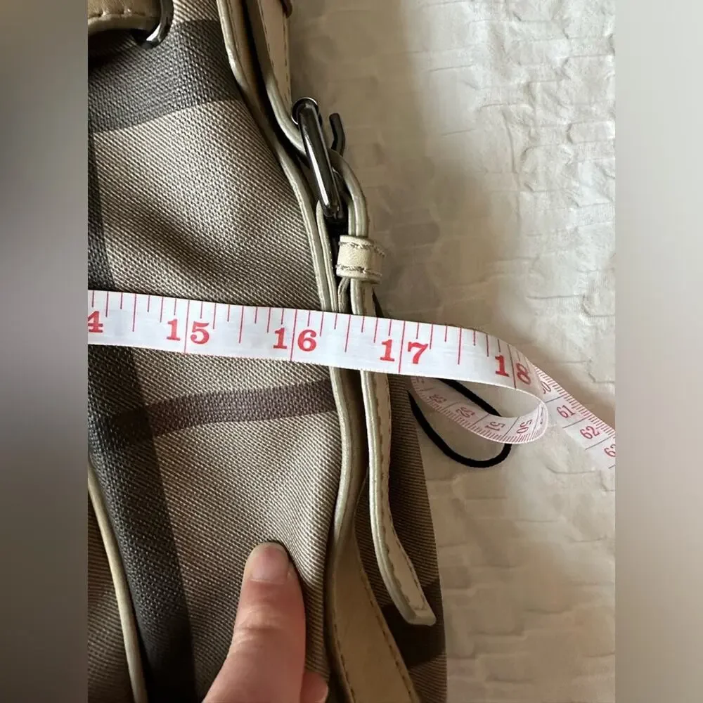 Burberry Smoked Check Medium Walden Belted Hobo Handbag